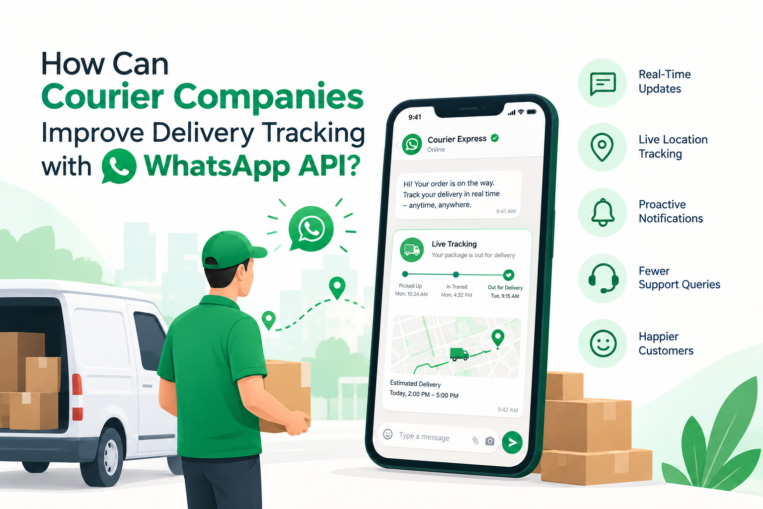 WhatsApp API for courier delivery tracking